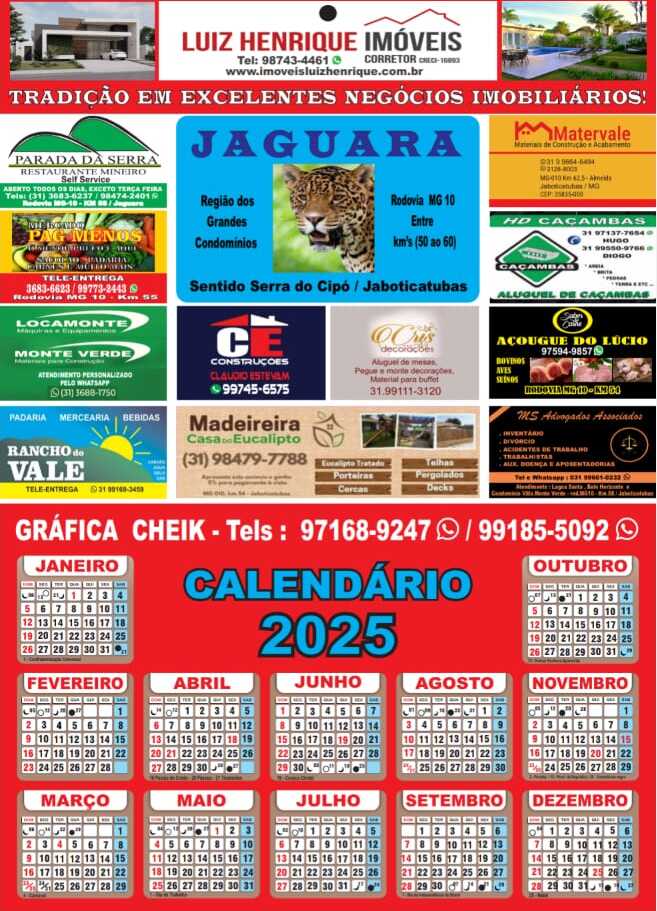 Grafica Cheik calendários 2025
